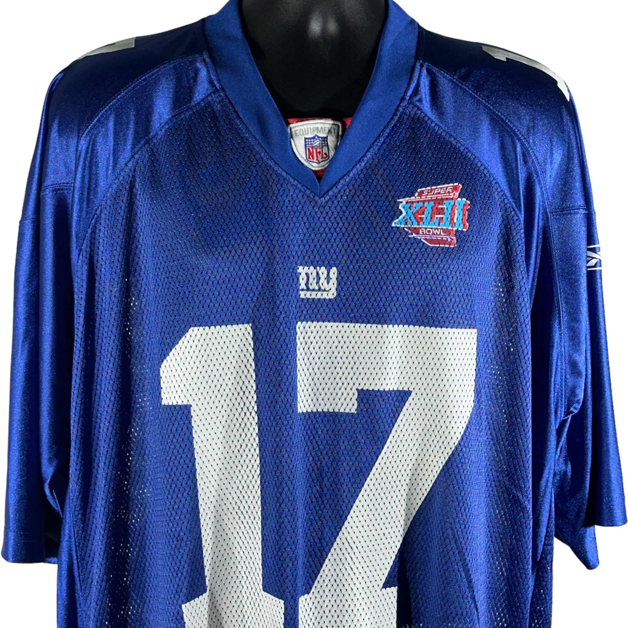 Vintage NFL Super Bowl New York Giants #17 Burress Jersey