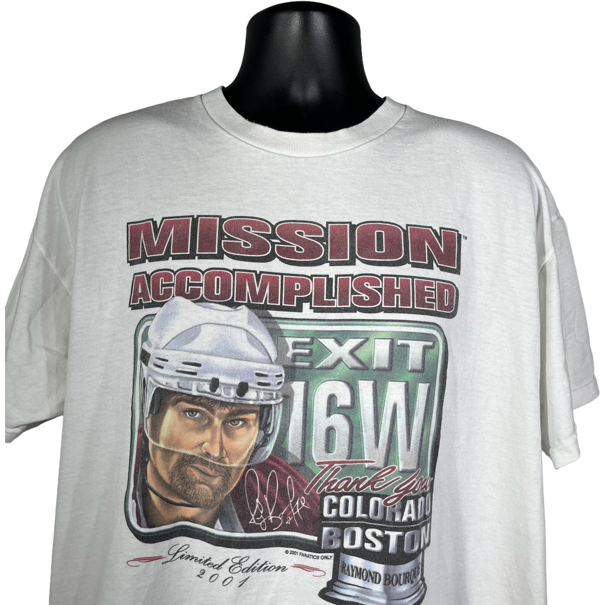 Vintage Raymond Bourque "Mission Accomplished" Tee 00s