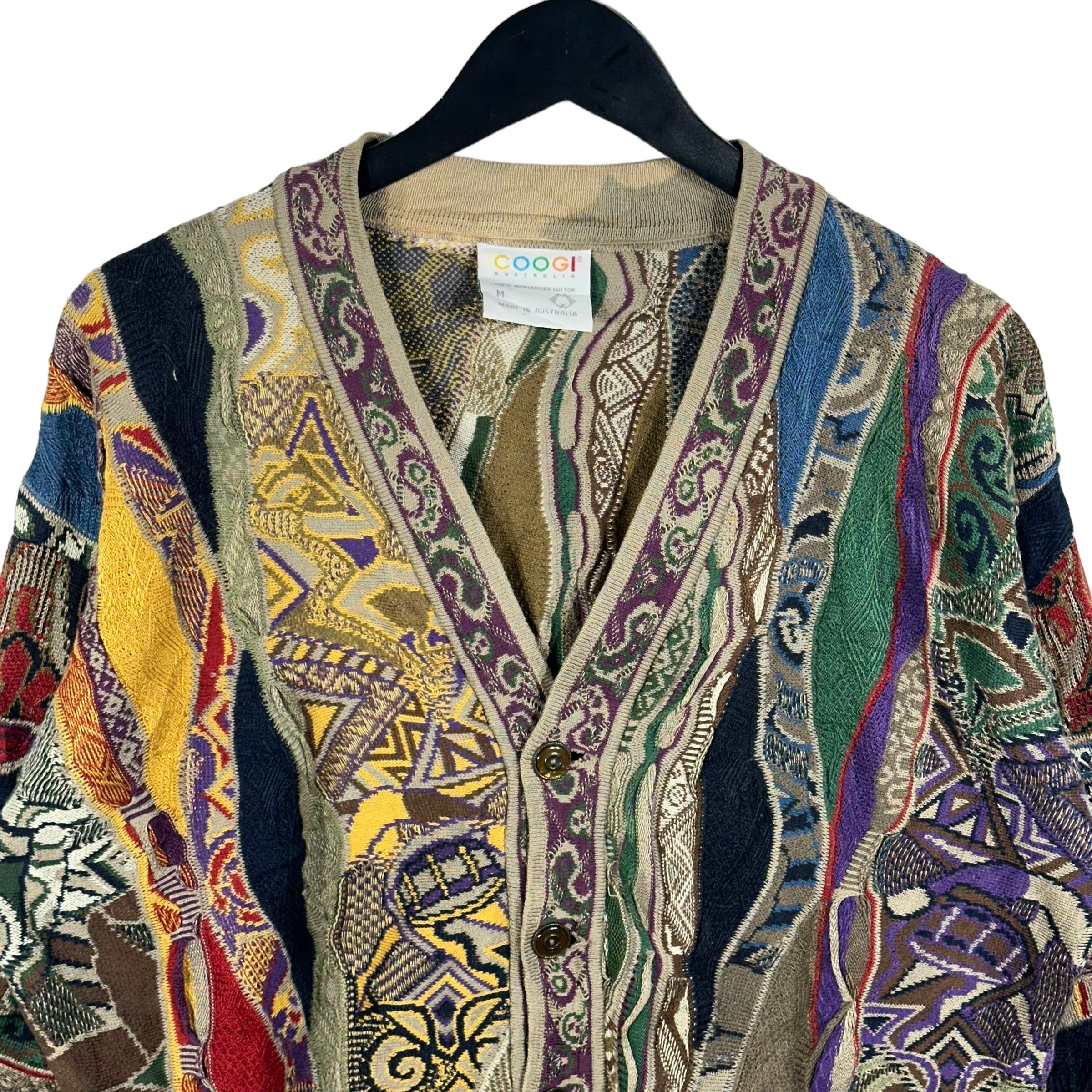 Vintage Coogi 3D Knit Cardigan Sweater