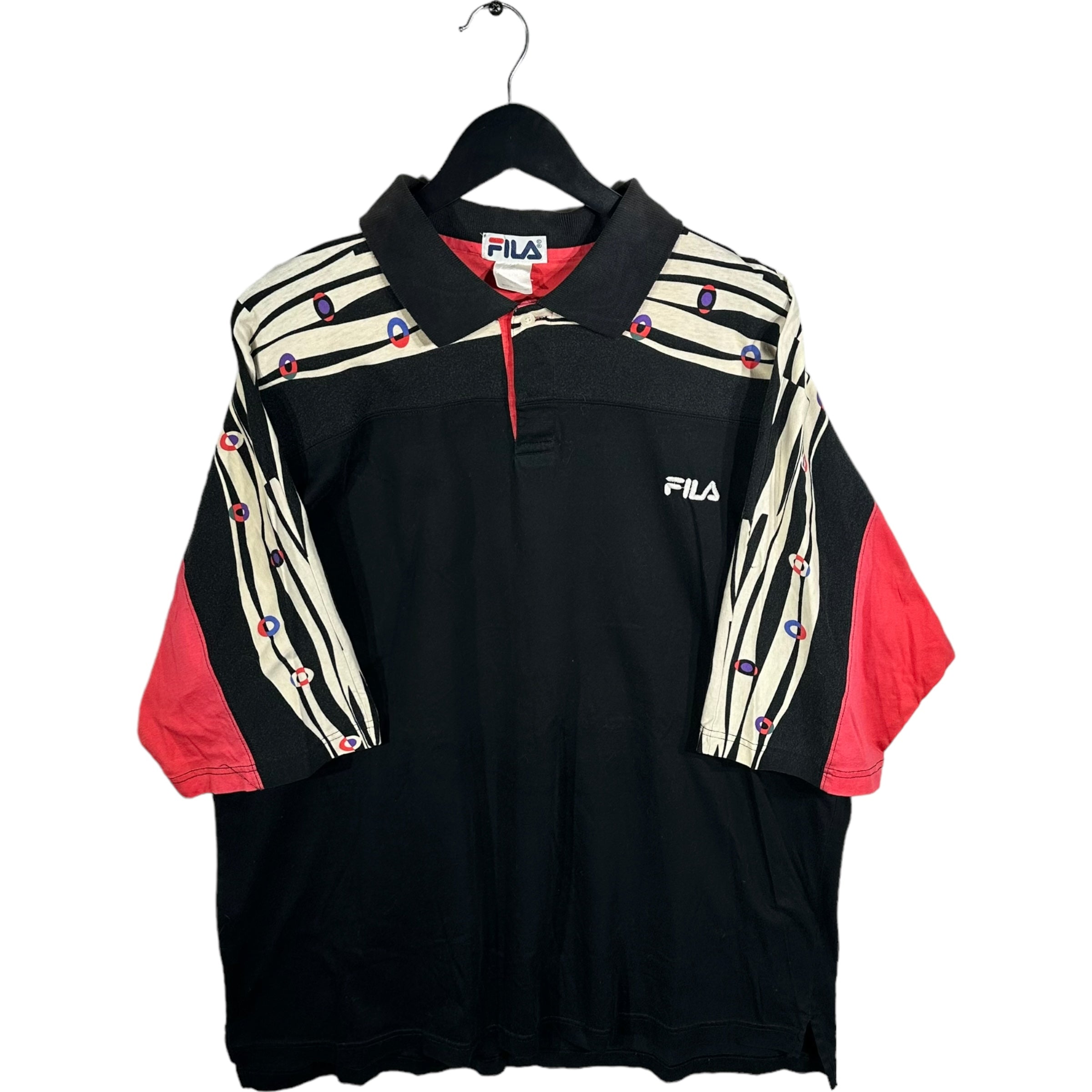 Vintage FILA 1/4 Button Short Sleeve Rugby