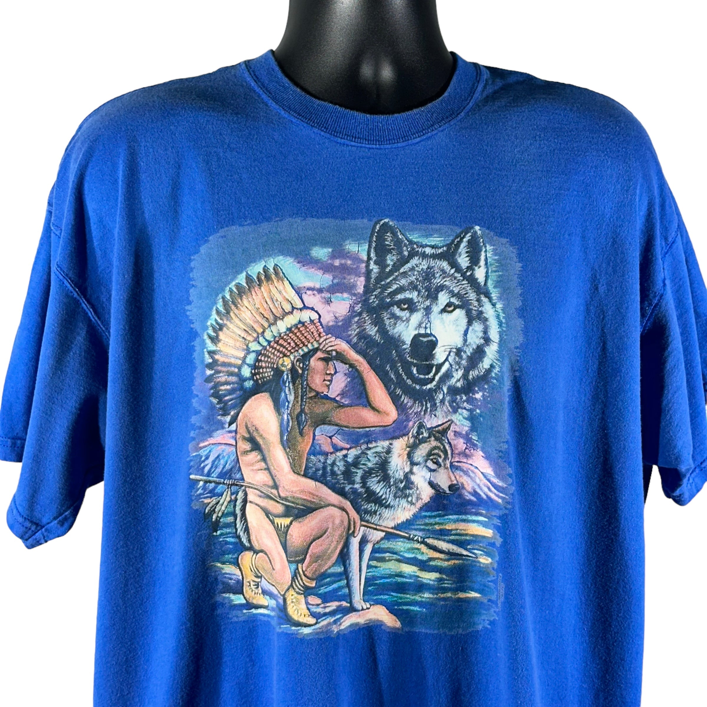 Vintage Native American Wolves Tee