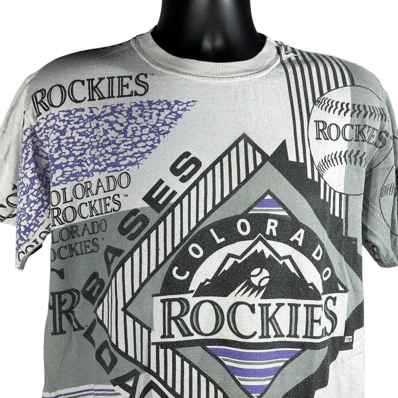 Vintage Colorado Rockies All Over Print Tee