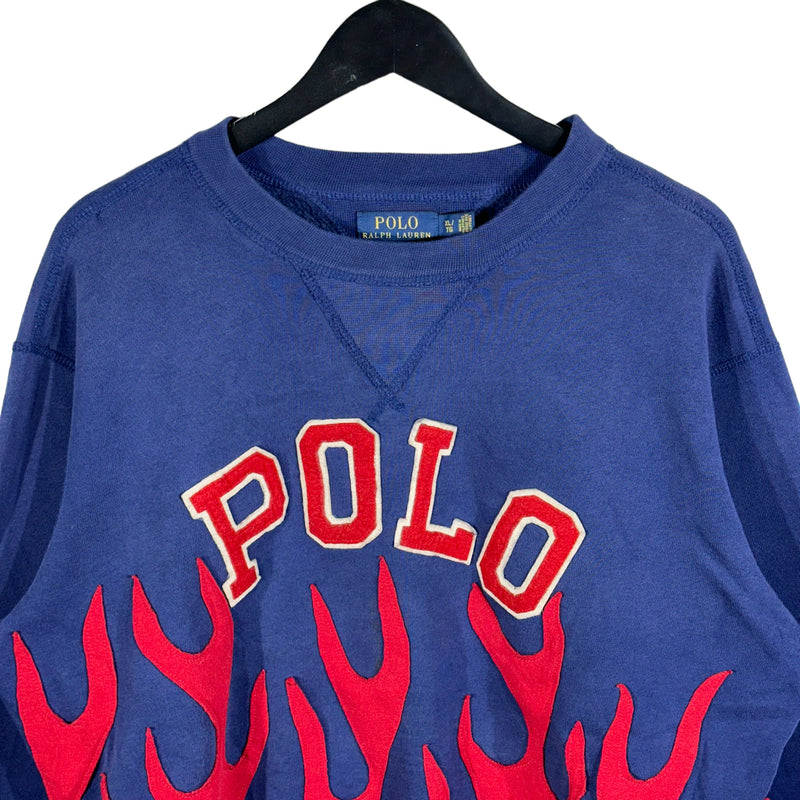 Vintage Cut & Sew Polo Flame Crewneck