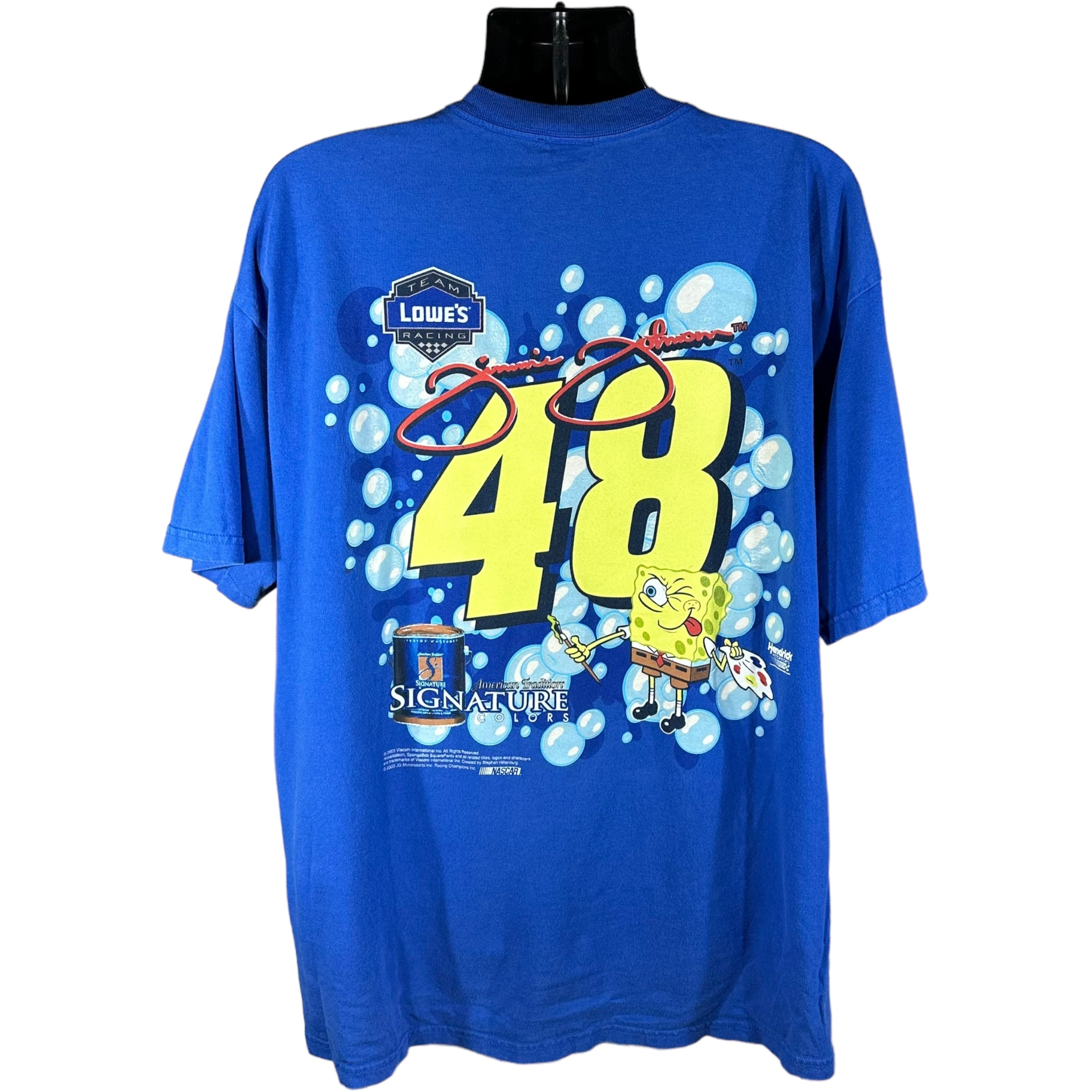 Vintage NASCAR Team Lowe's "Spongebob" Jimmie Johnson #48 Tee