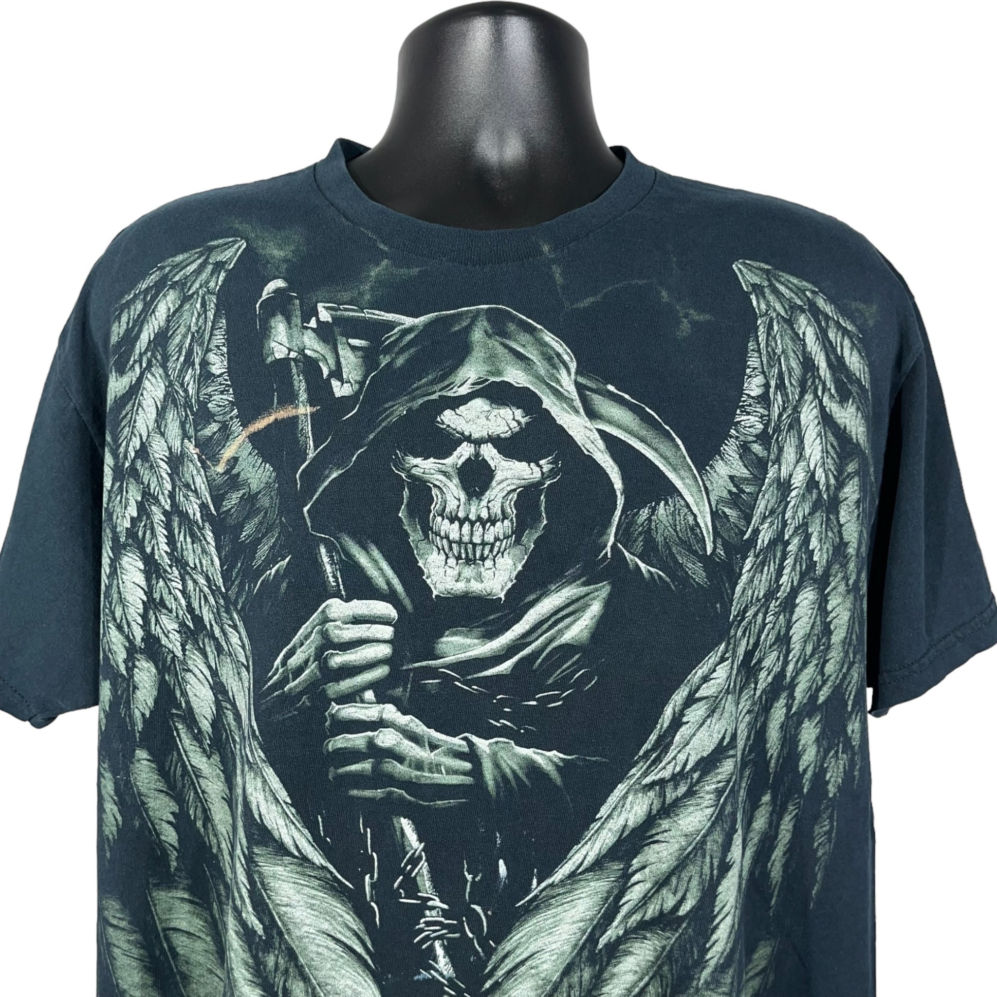 Vintage Angel Grim Reaper Big Print Tee