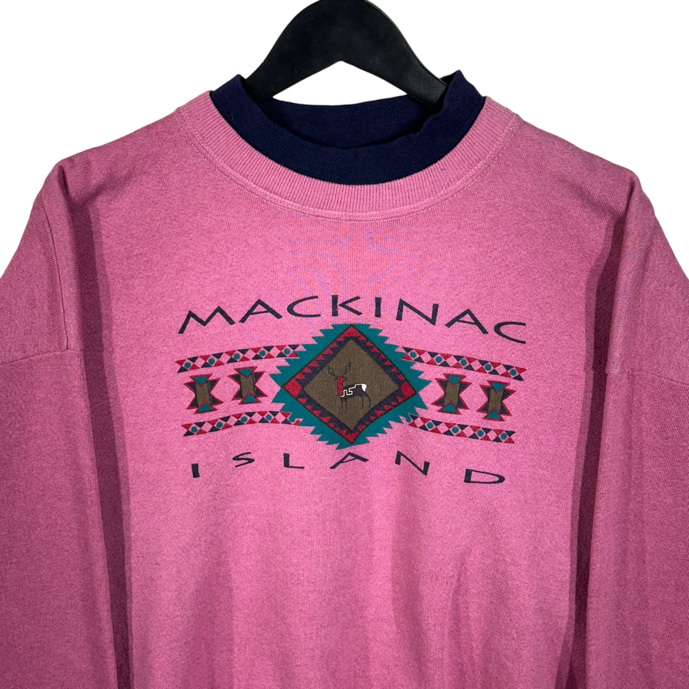 Vintage Mackinac Island Double Collar Crewneck