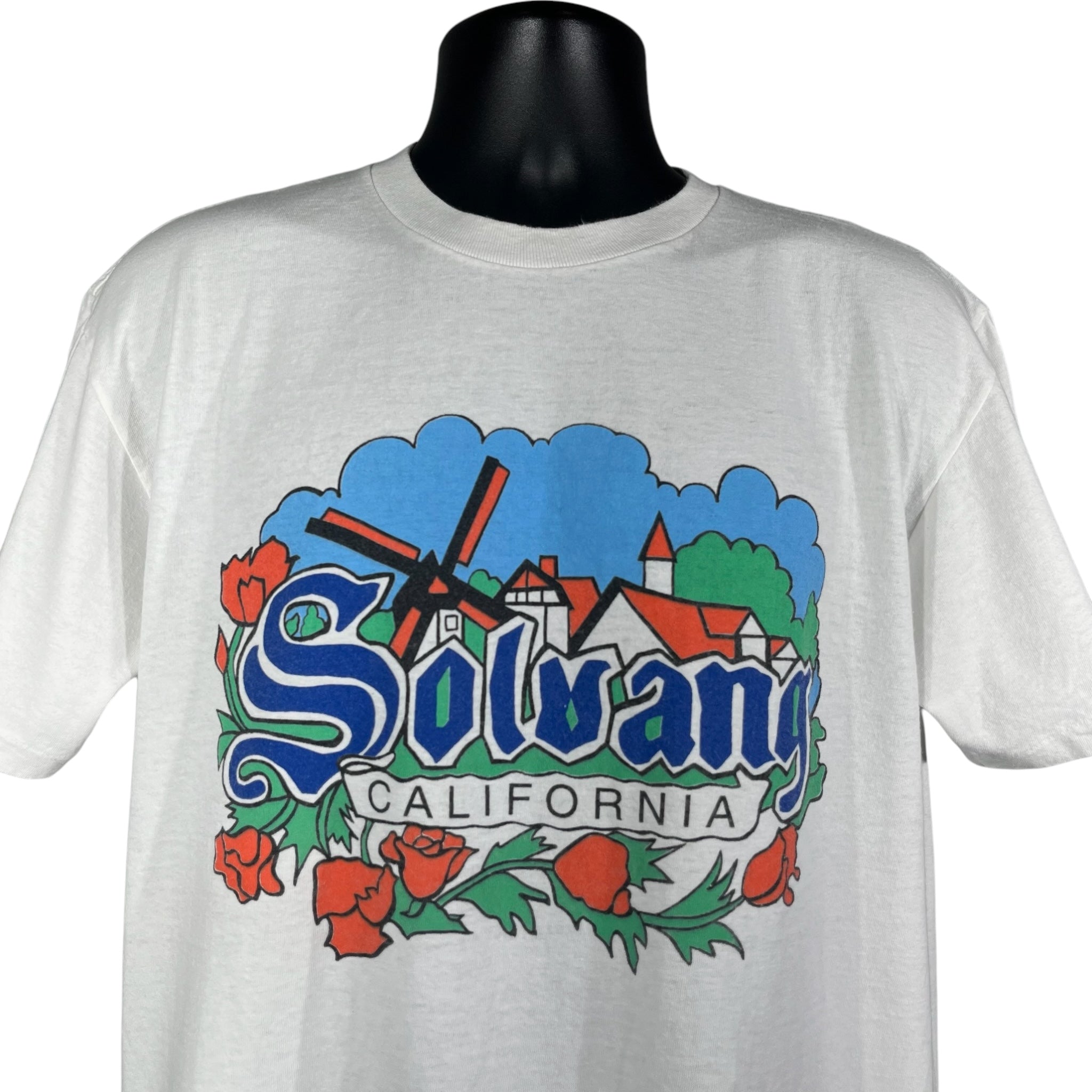 Vintage Solvang California Spellout Tee 90s