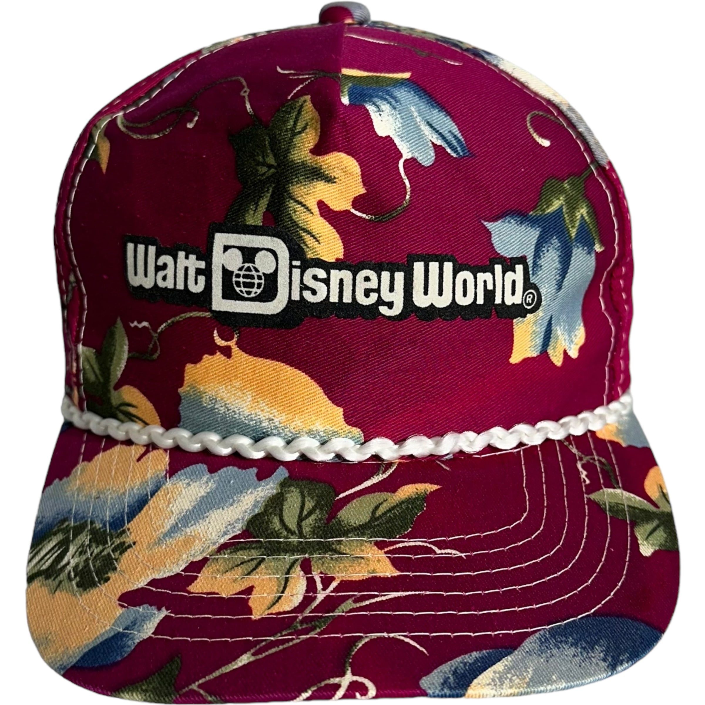 Vintage Walt Disney World Floral Print Snapback Hat