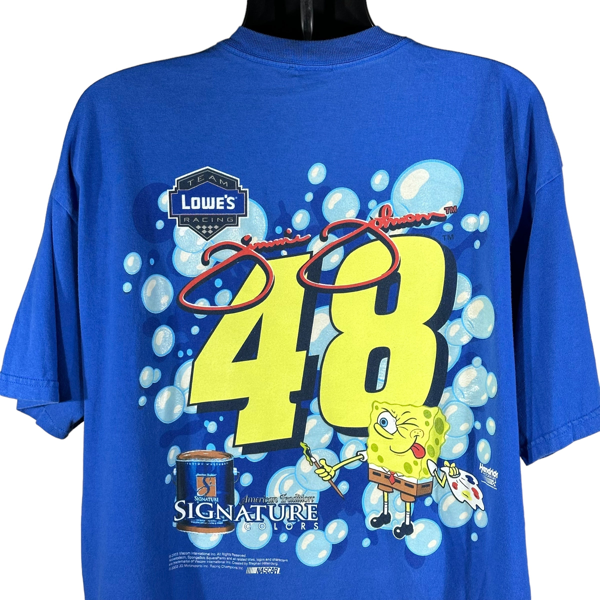 Vintage NASCAR Team Lowe's "Spongebob" Jimmie Johnson #48 Tee