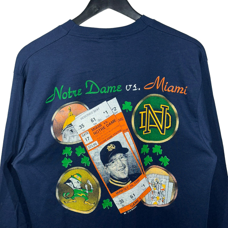 Vintage Norte Dame VS Miami Long Sleeve 1990