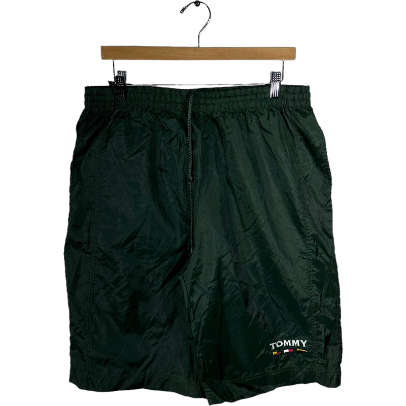 Vintage K. Young Tommy Embroidered Nylon Board Shorts