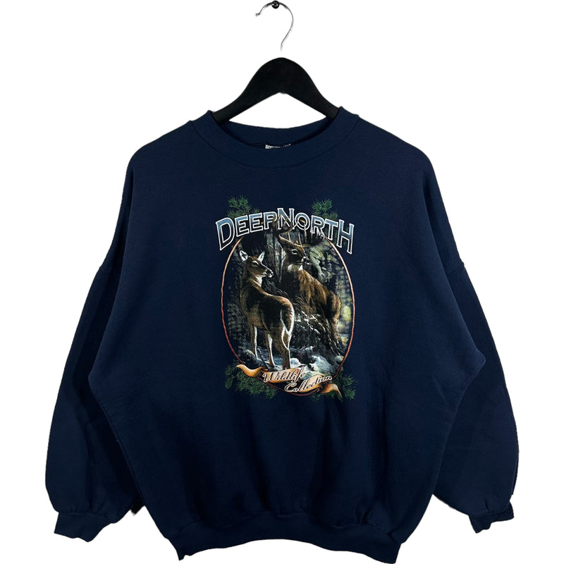 Vintage Deep North Wildlife Collection Deer Crewneck