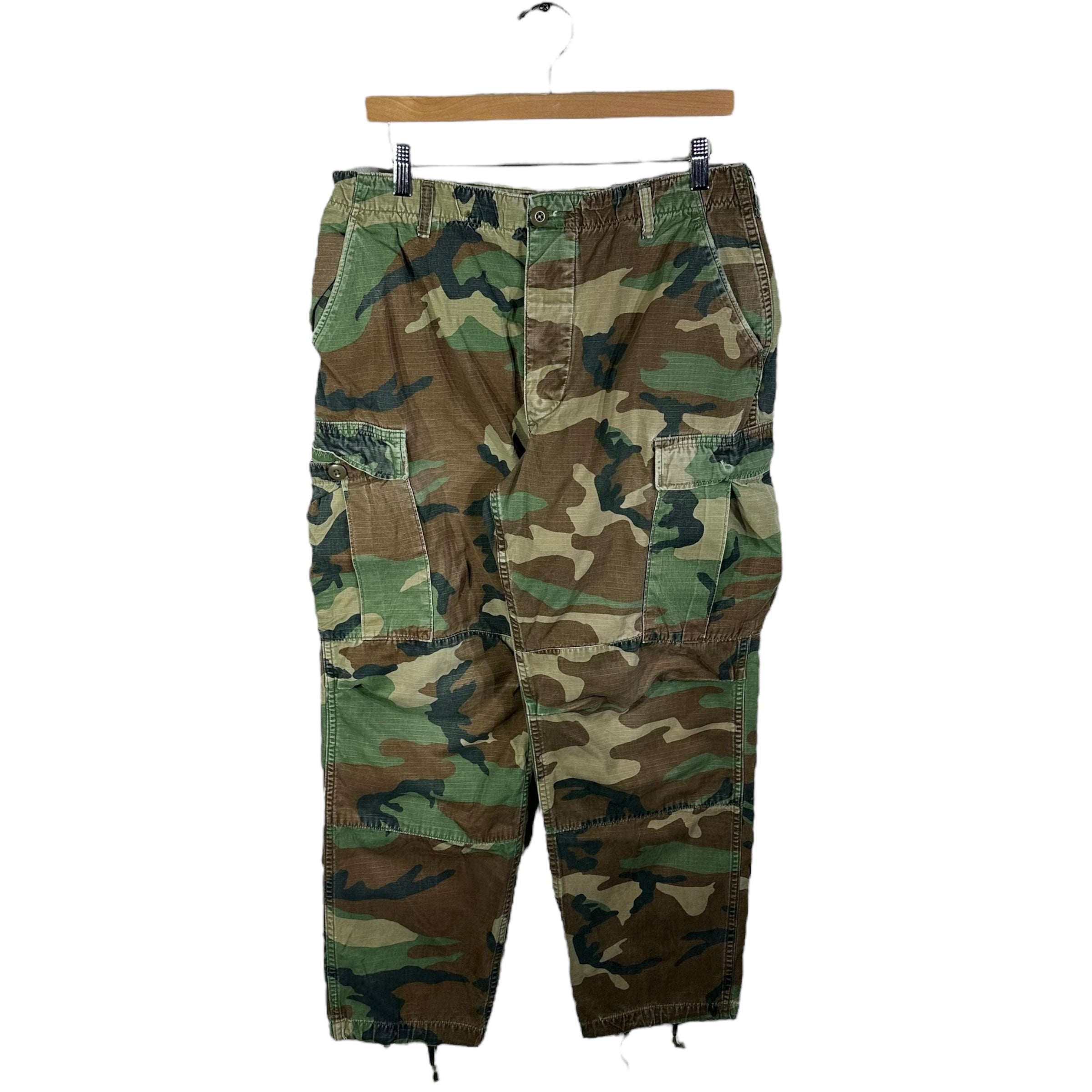 Vintage Military Double Knee Cargo Camo Pants