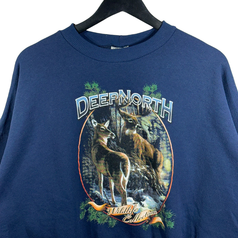 Vintage Deep North Wildlife Collection Deer Crewneck