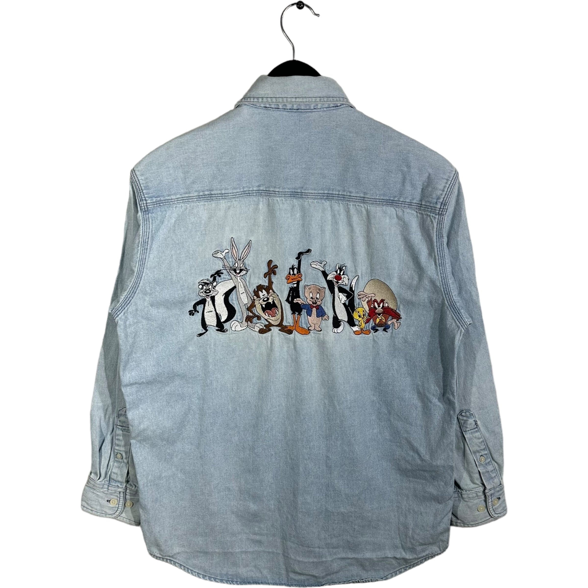 Vintage Looney Tunes Characters Denim Button Down