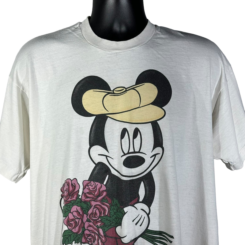 Vintage Disney Mickey Mouse Flower Bouquet Tee