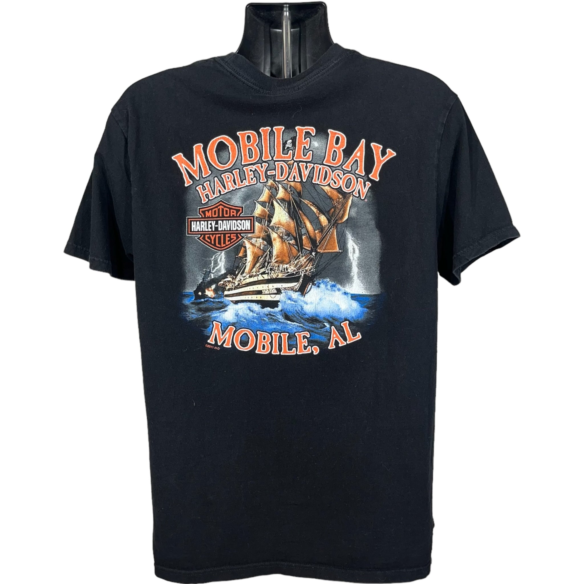 Harley Davidson Mobile Bay Pirate Ship Tee