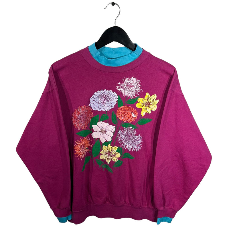 Vintage Flowers Double Neck Crewneck