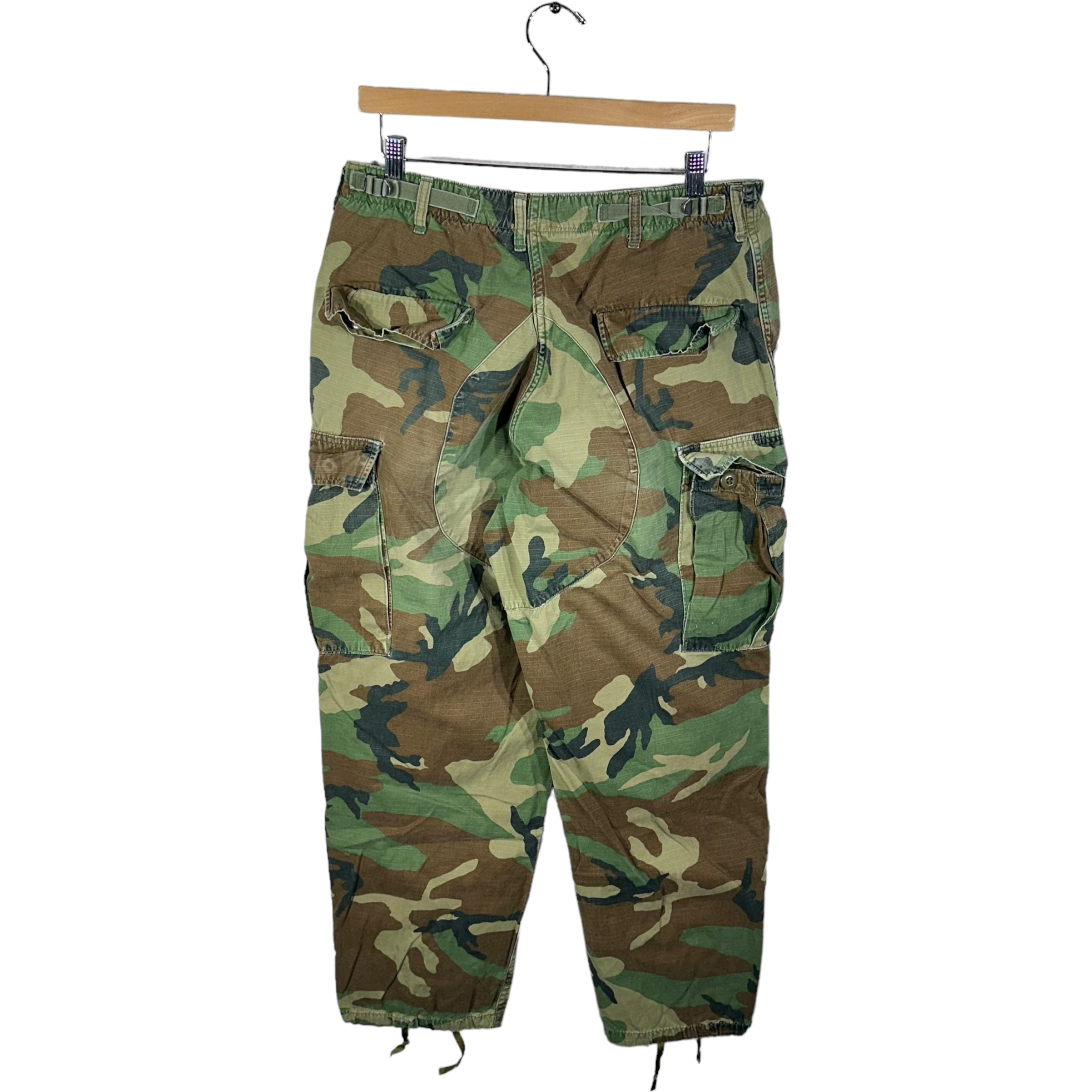 Vintage Military Double Knee Cargo Camo Pants