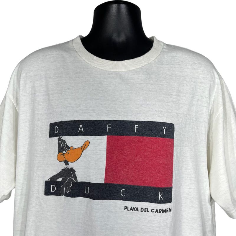 Vintage Daffy Duck Tommy Hilfiger Spoof "Playa Del Carmen" Tee