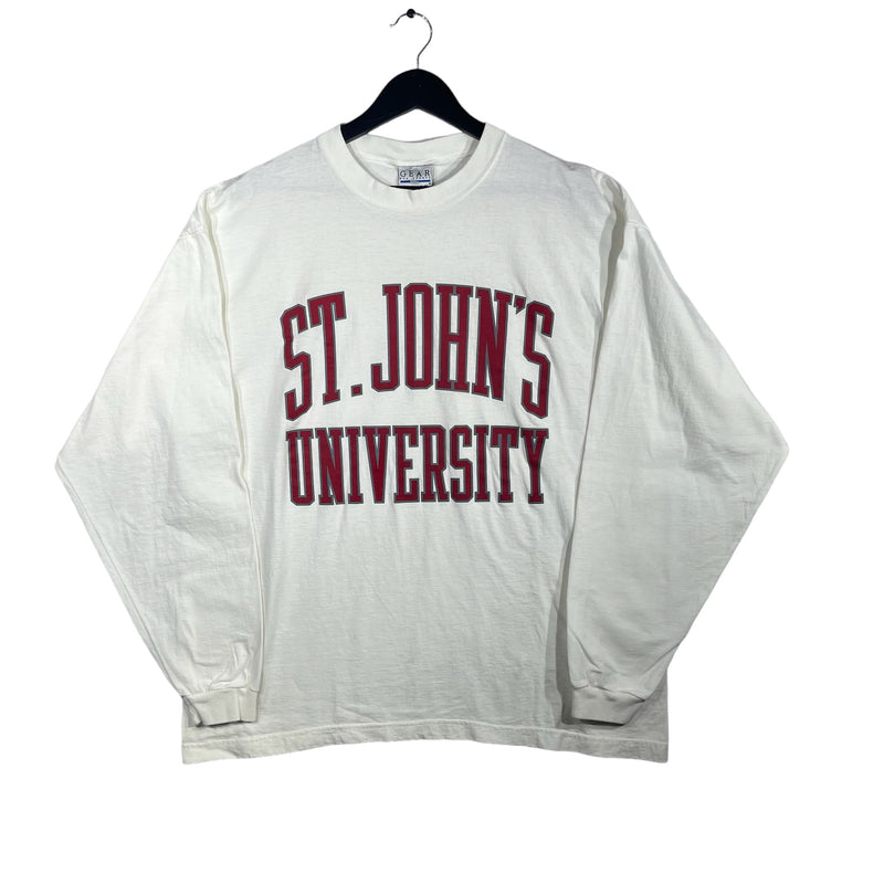 Vintage St. John's University Spell Out Long Sleeve Tee 90s