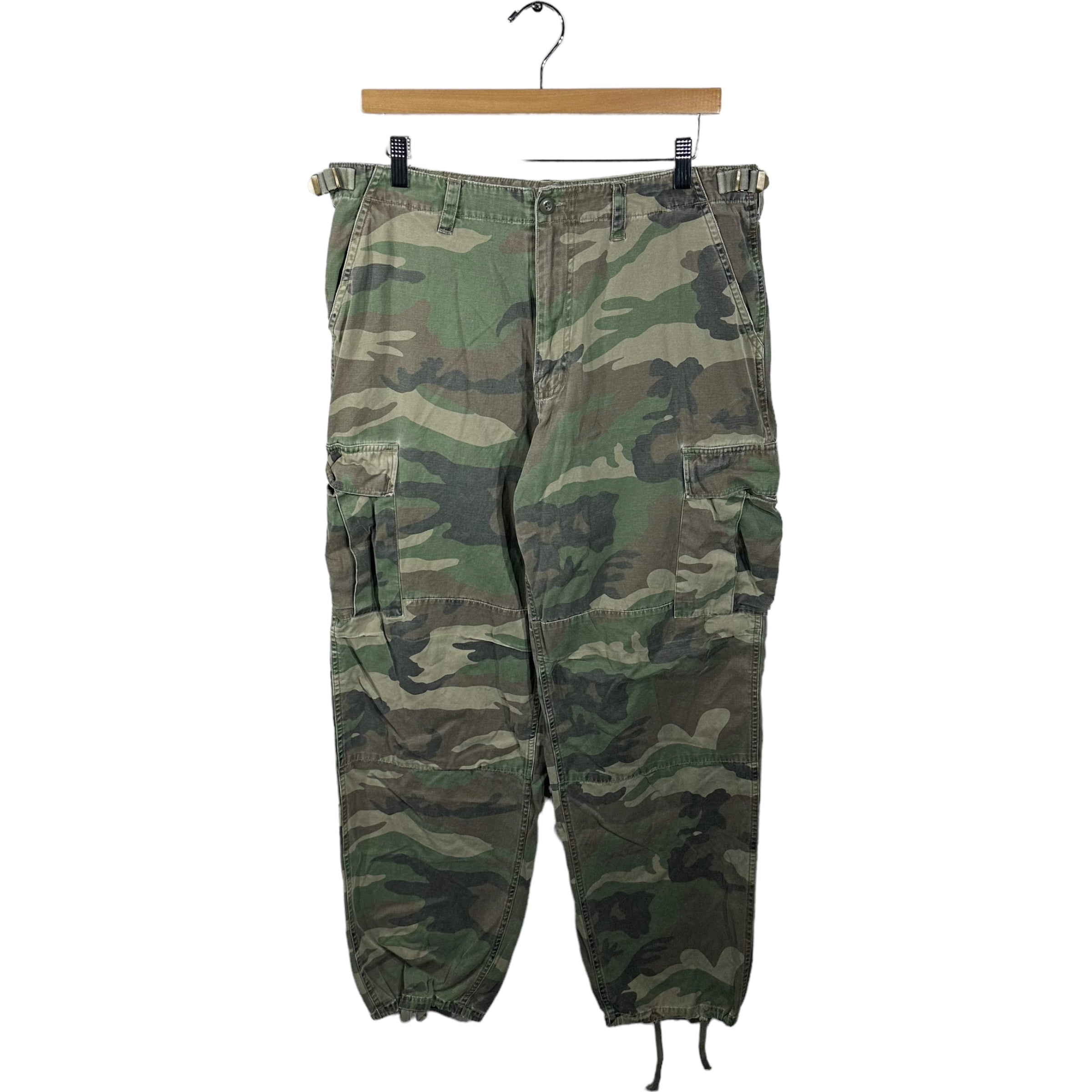 Vintage Military Woodland Camo Cargo Pants