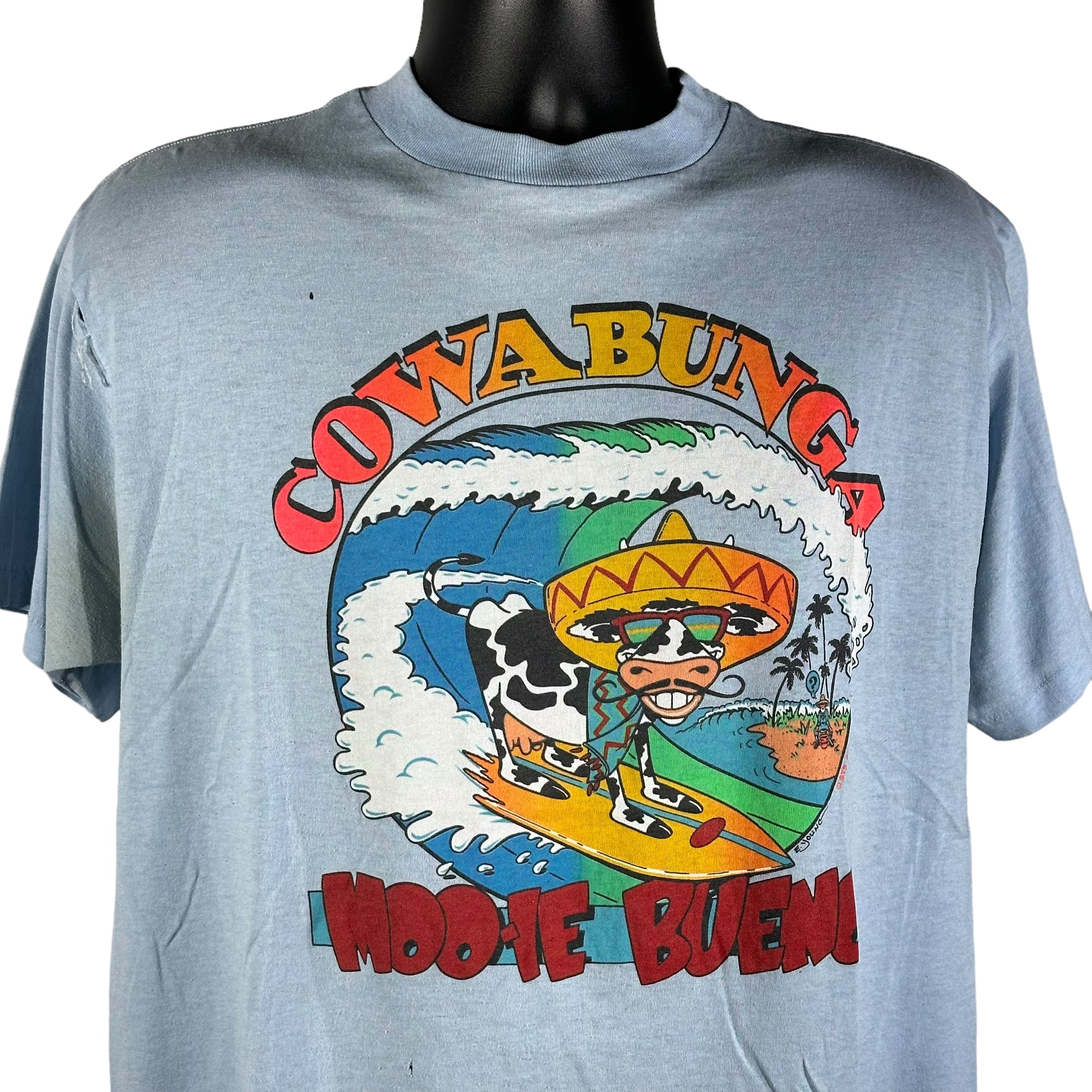 Vintage Cowabunga "Moo-ie Bueno" Distressed Tee