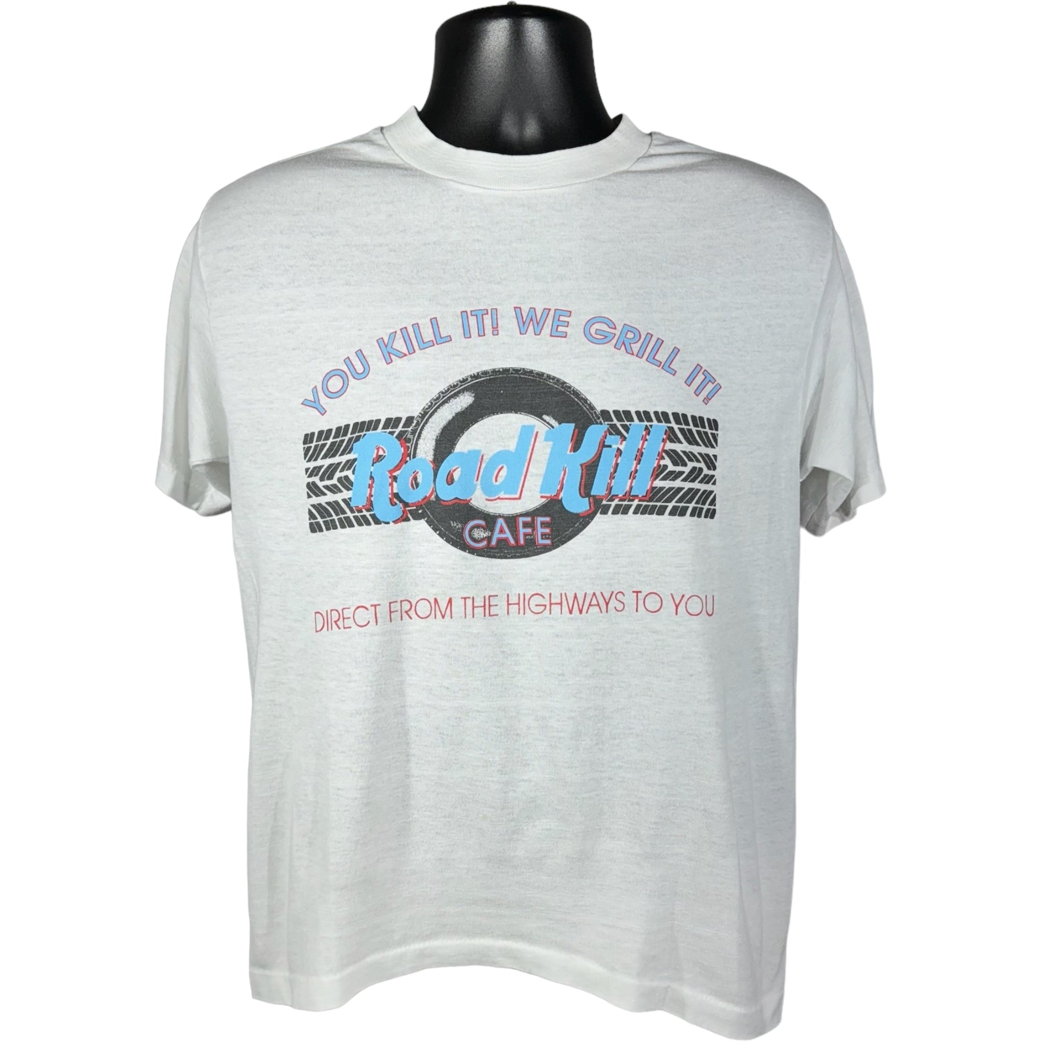 Vintage Road Kill Cafe "You Kill It! We Grill It!" Hard Rock Cafe Parody Tee 80s