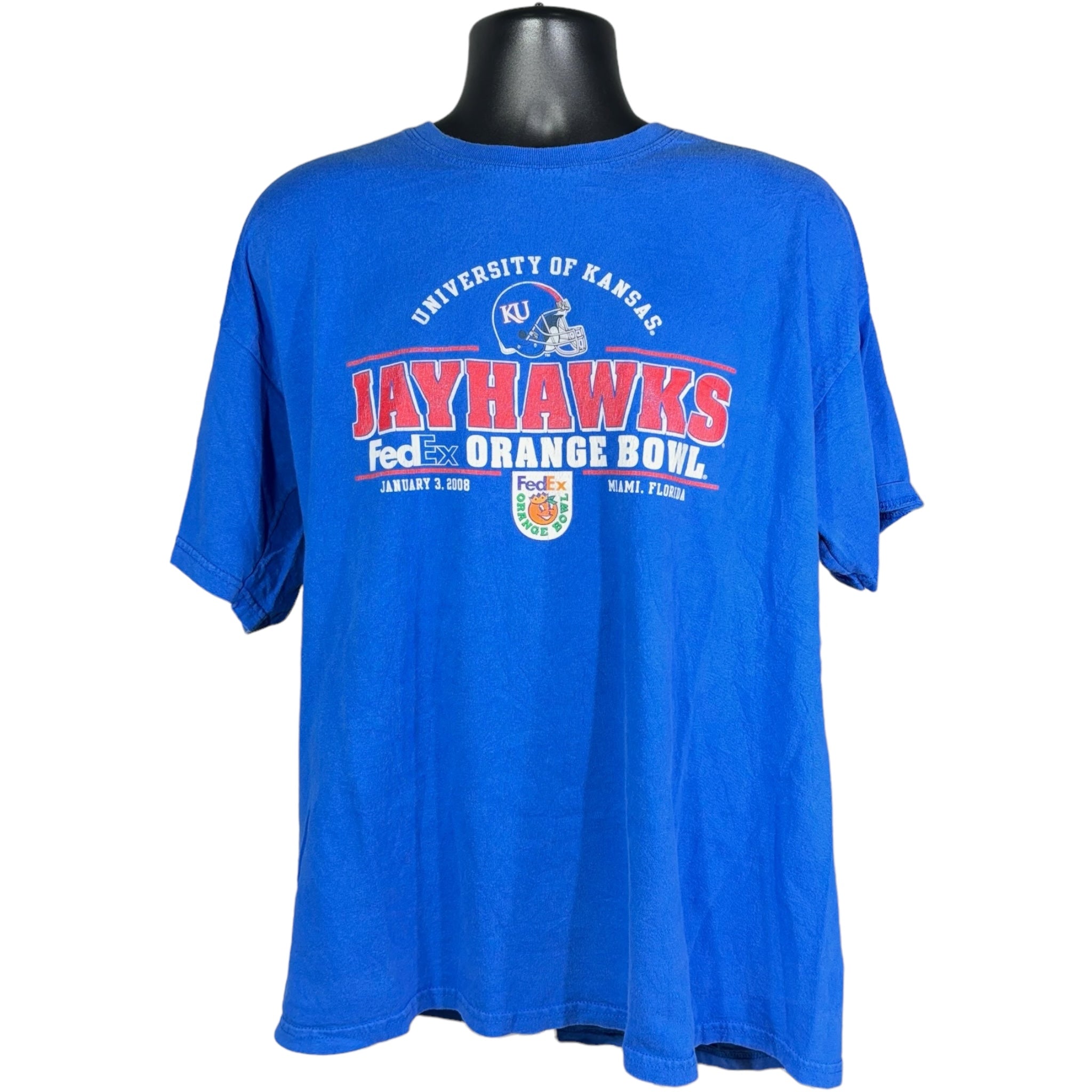 Vintage University of Kansas Jayhawks Football Tee