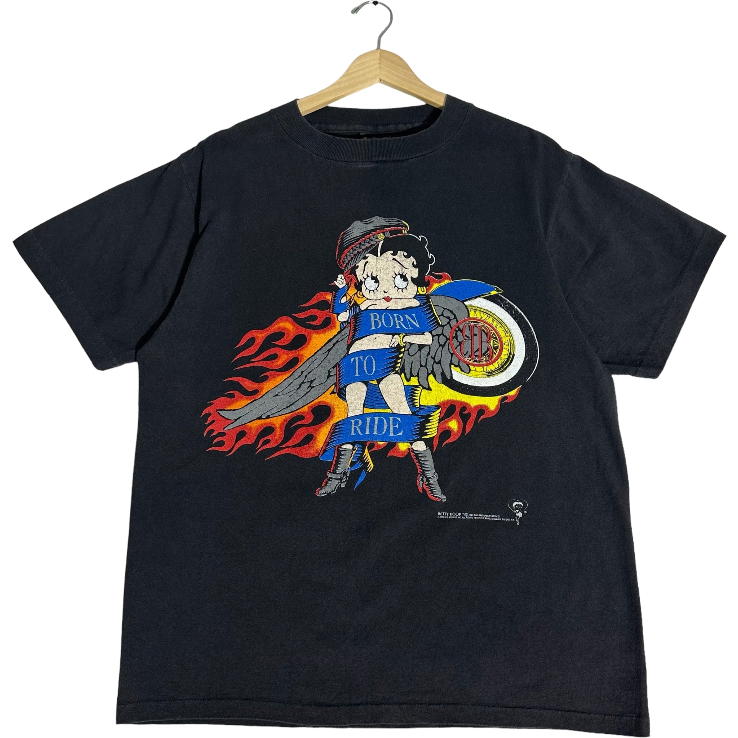 Vintage "Born To Ride" Betty Boop Biker Tee