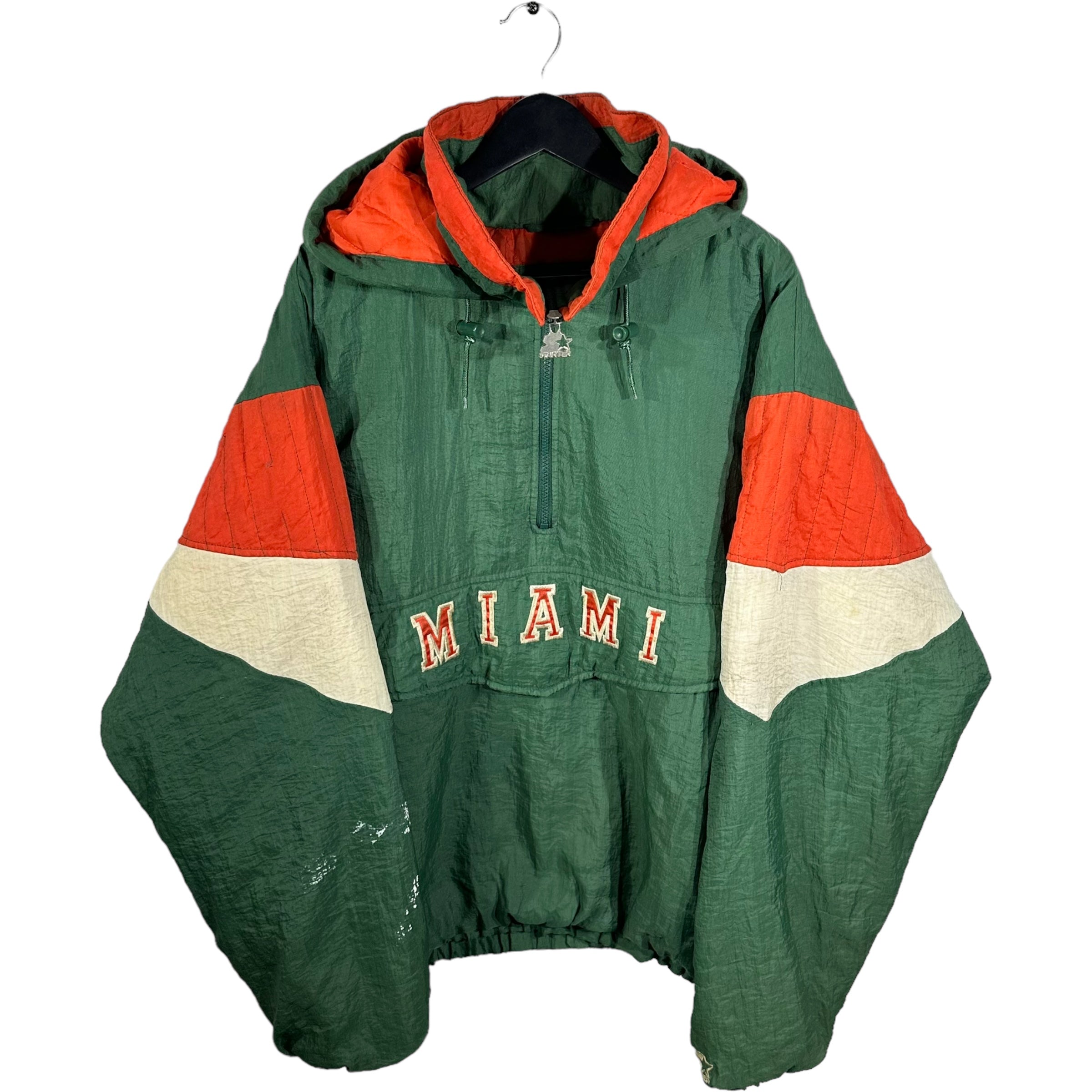 Vintage University Of Miami Anorak Starter Jacket