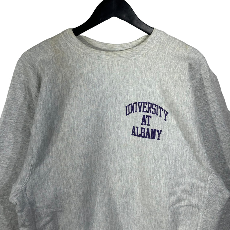 Vintage University At Albany Champion Reverse Weave Crewneck