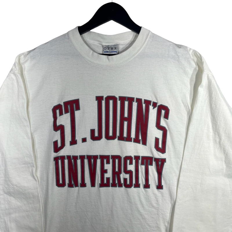 Vintage St. John's University Spell Out Long Sleeve Tee 90s