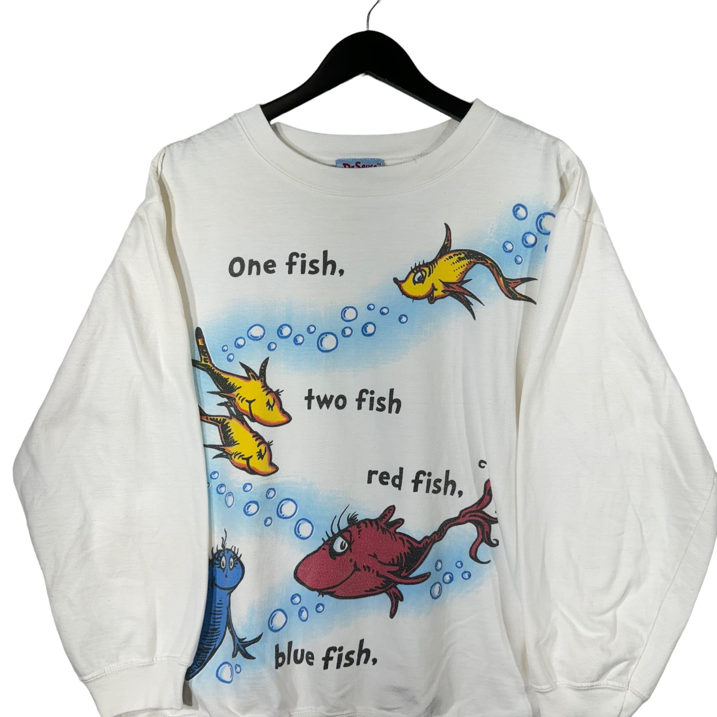 Vintage Dr Seuss "One Fish, Two Fish" Crewneck