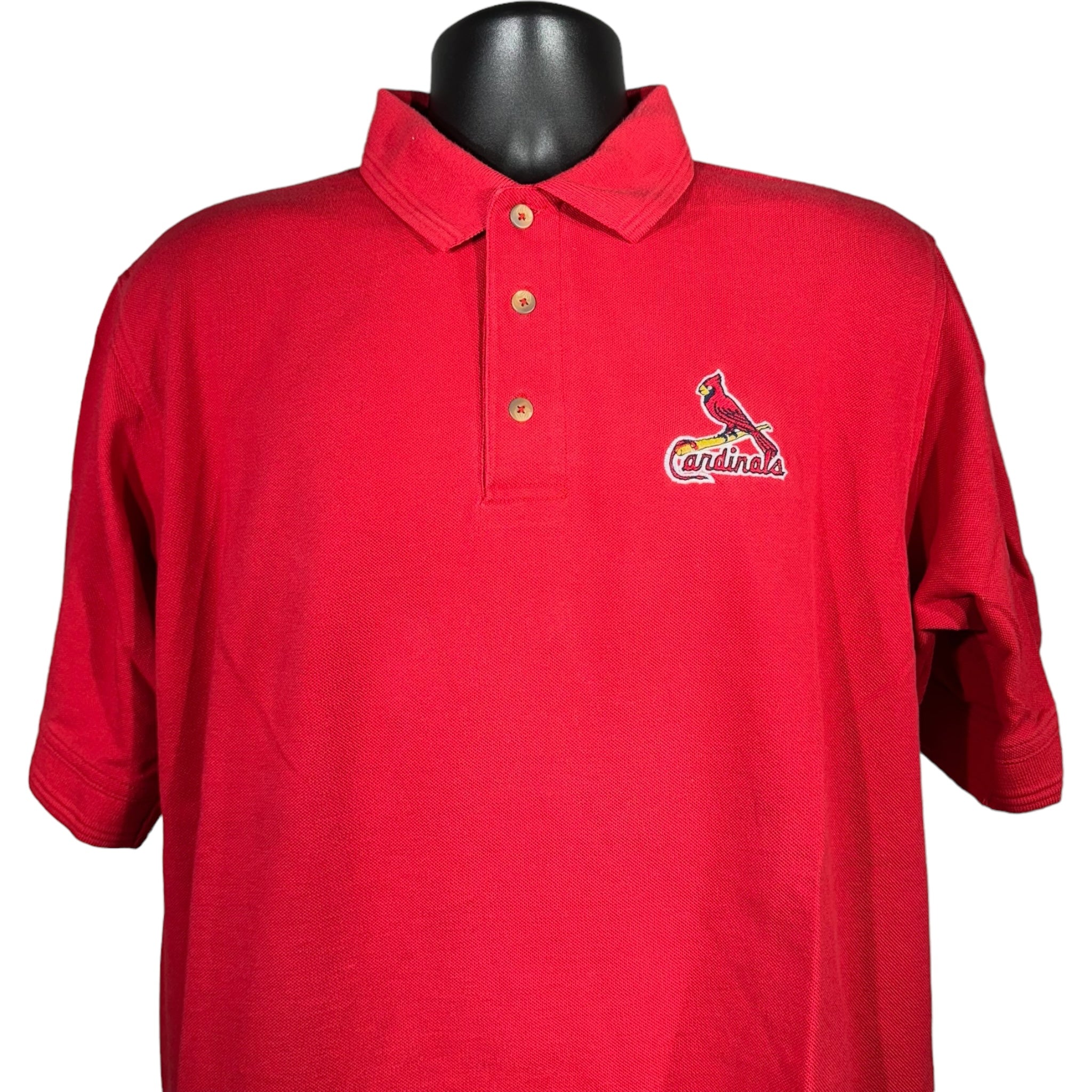 Vintage 1/4 Button Collar St. Louis Cardinals Tee