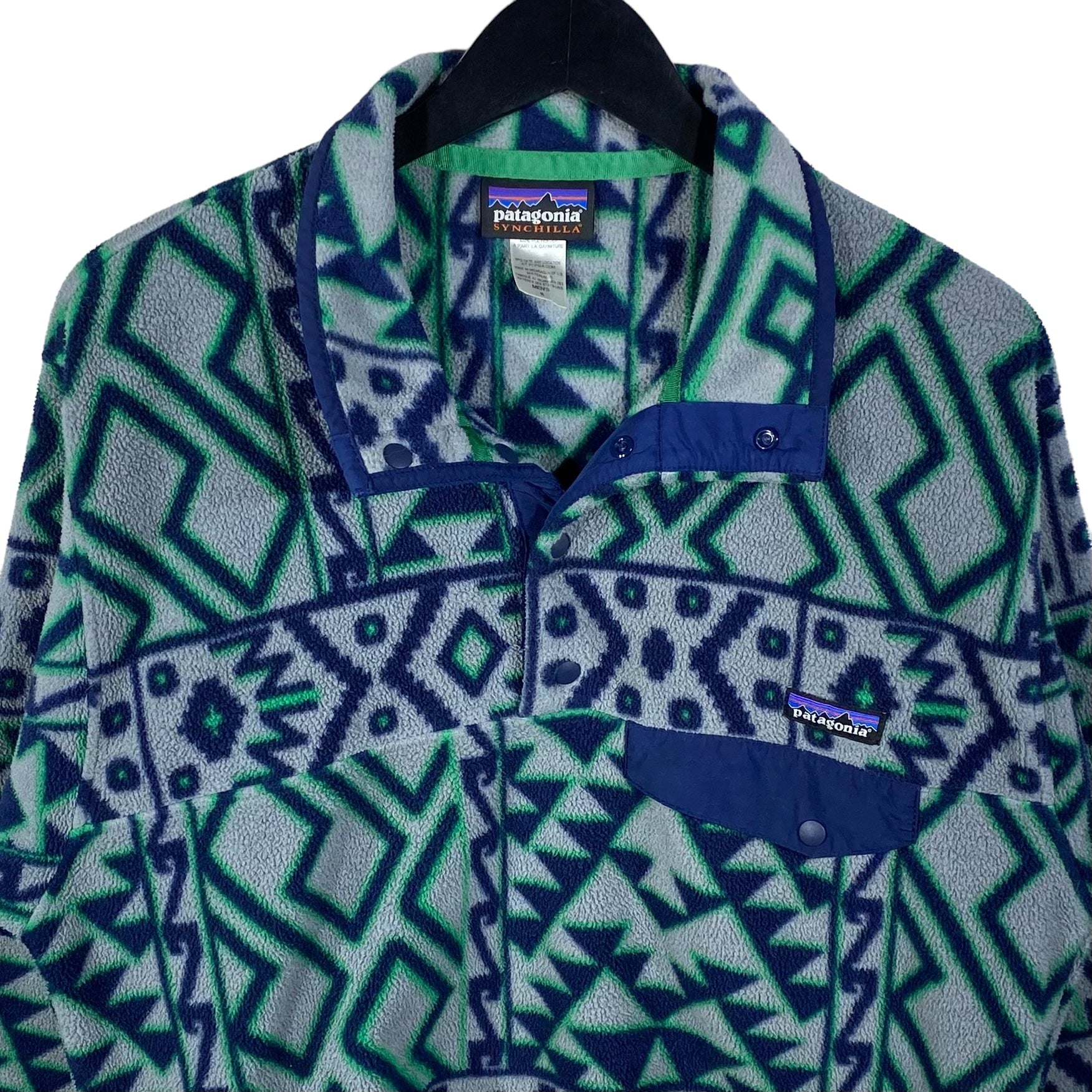 Patagonia sold Synchilla Snap-T geometric pattern fleece pullover