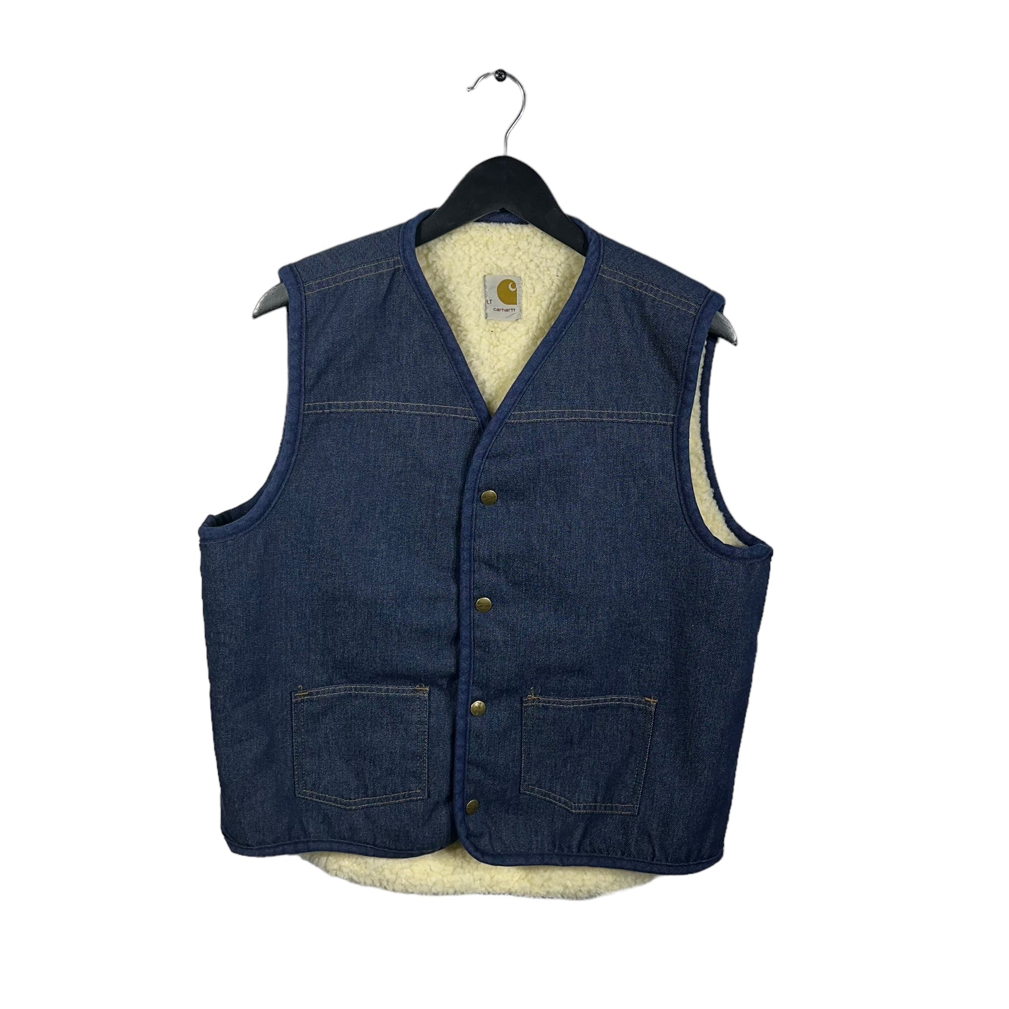 Vintage Carhartt Fleece Lined Denim Vest