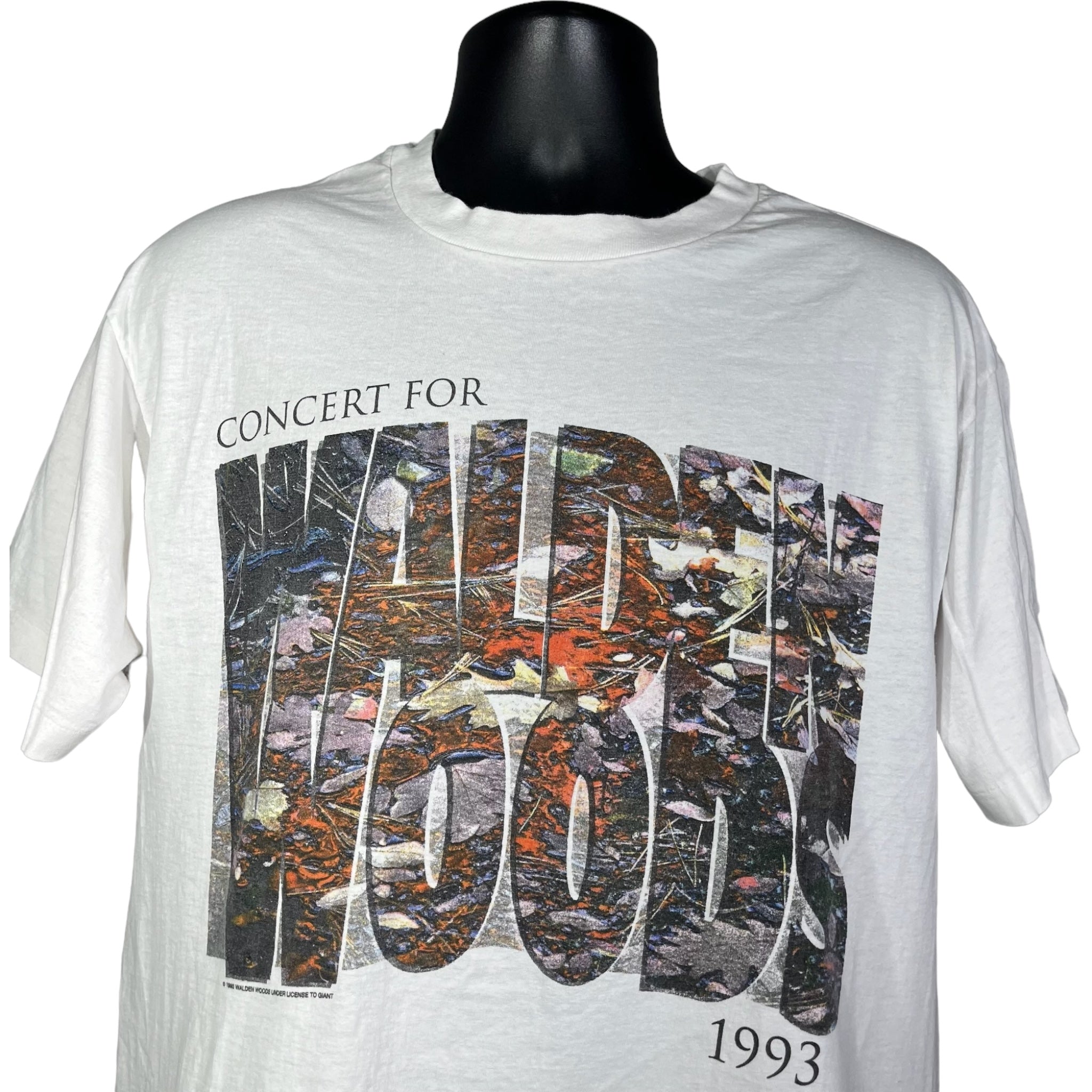 Vintage Concert For Walden Woods Line Up Tee 1993