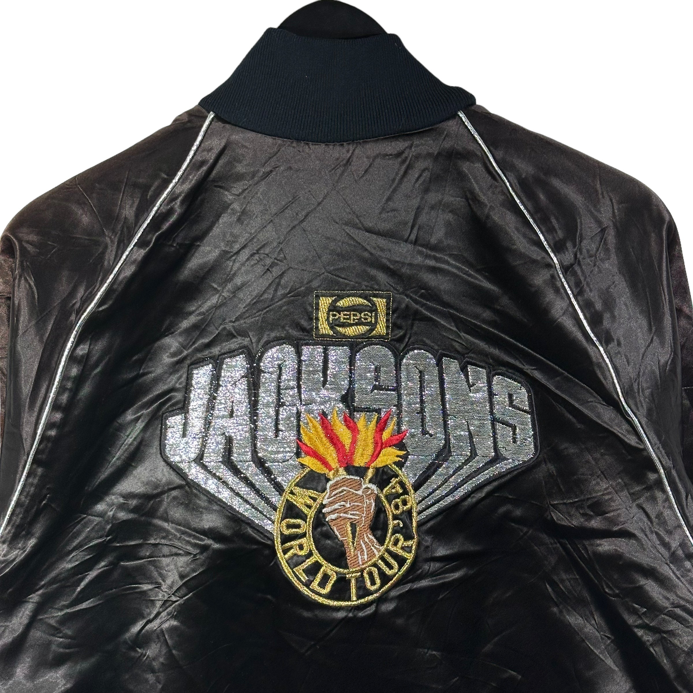 Vintage Pepsi "Jacksons World Tour" Satin Bomber Jacket 1984