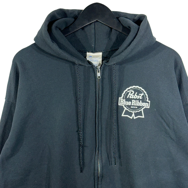 Vintage Pabst Blue Ribbon Beer Full Zip Hoodie