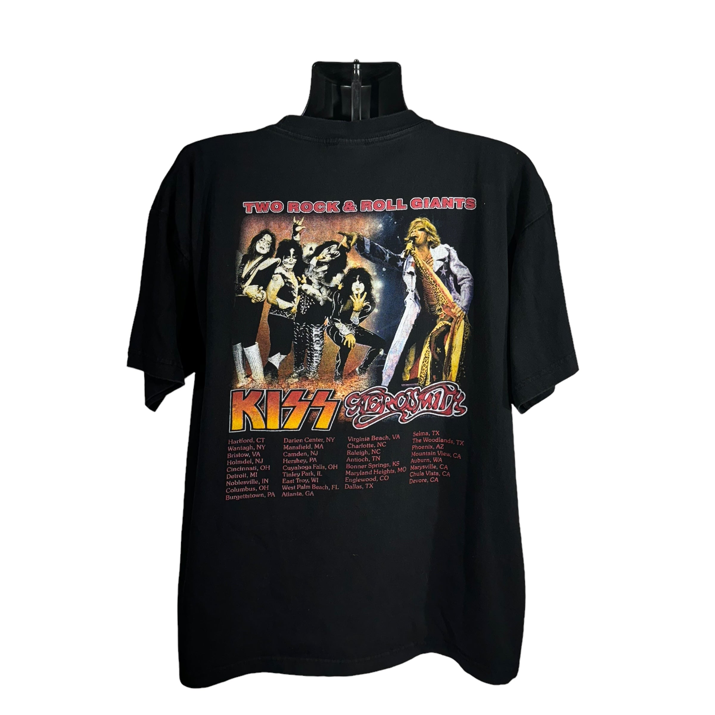 Vintage Kiss & Aerosmith "One Stage One Night" Tour Tee 90s