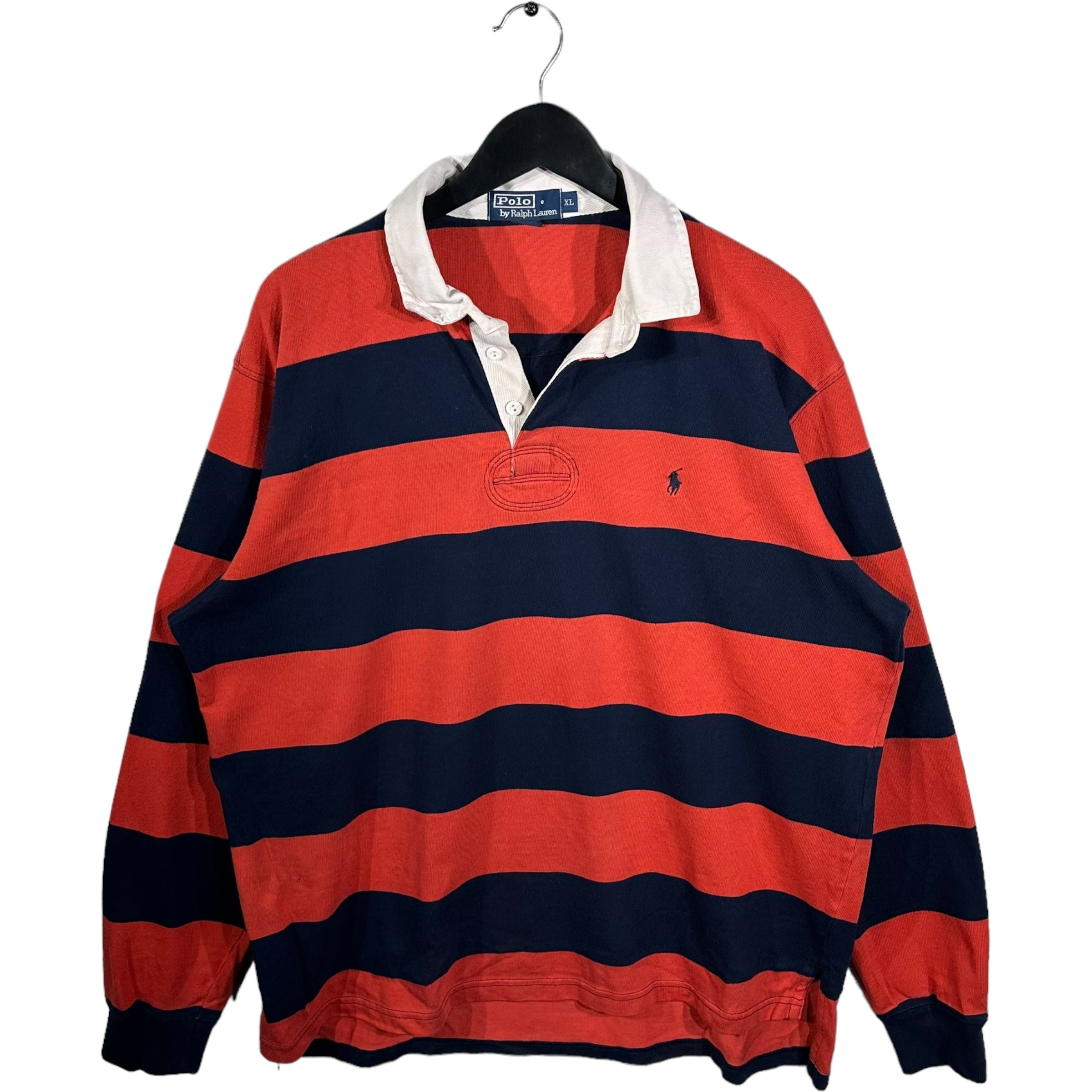 Vintage Polo Ralph Lauren Mini Logo Striped Rugby