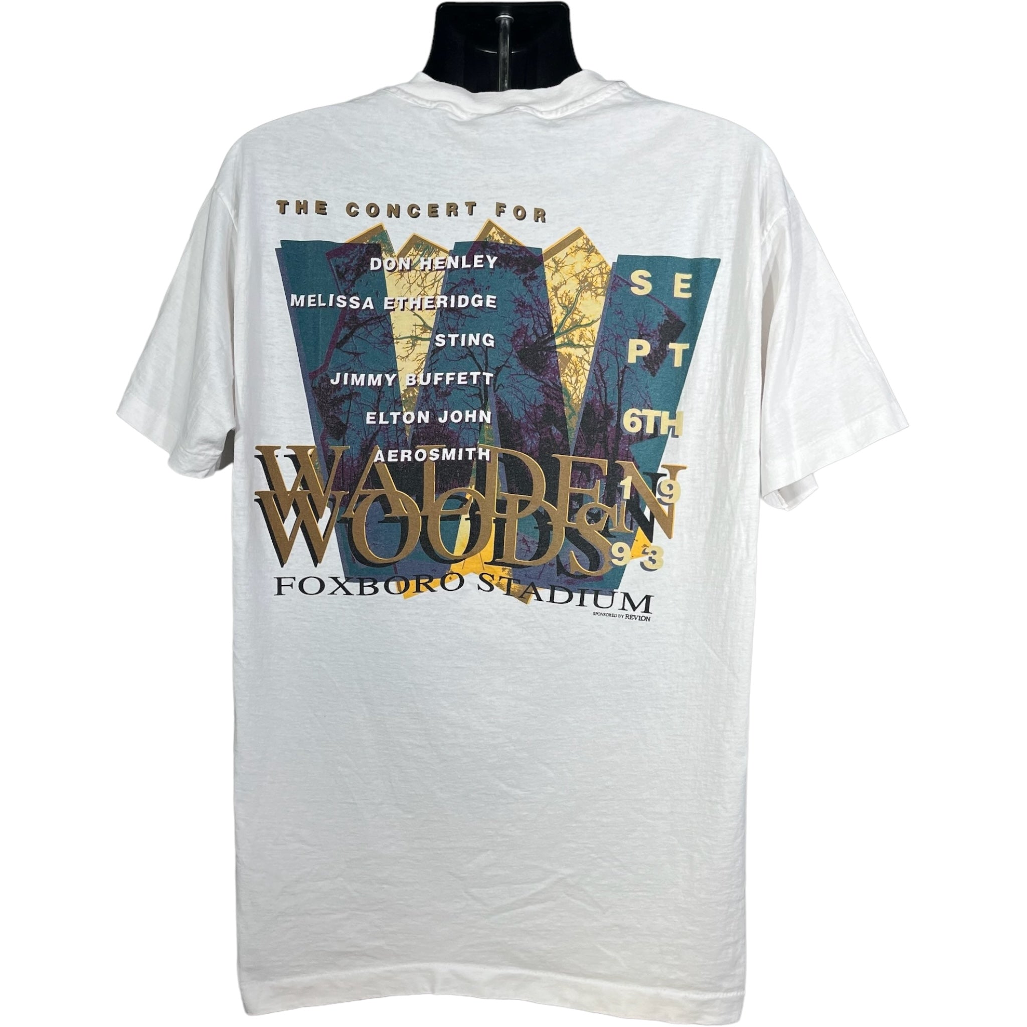 Vintage Concert For Walden Woods Line Up Tee 1993