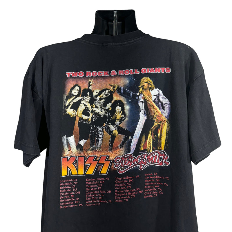 Vintage Kiss & Aerosmith "One Stage One Night" Tour Tee 90s