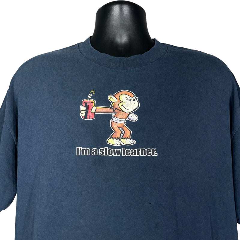 Vintage "I'm A Slow Learner" Monkey Skateboard Tee