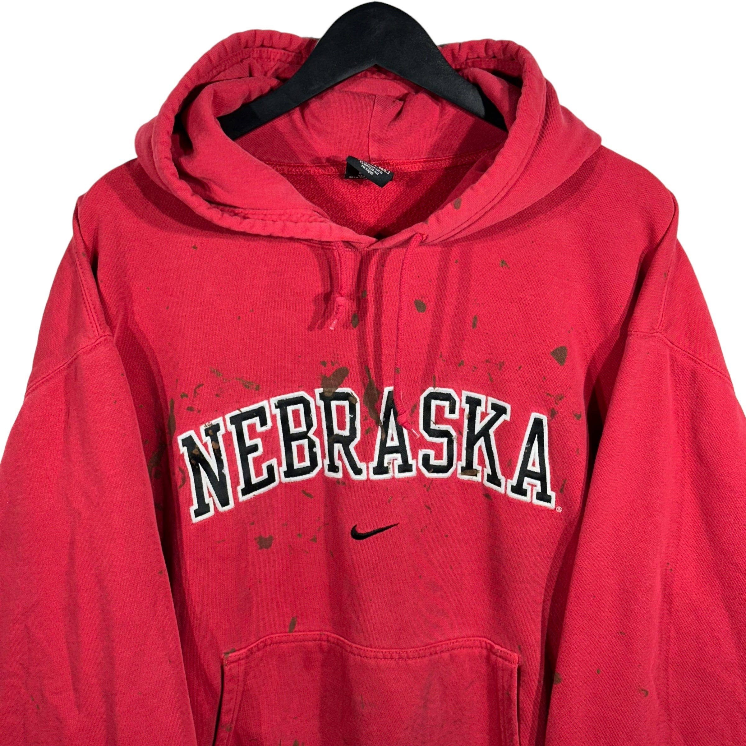 Vintage Nike Center Swoosh Nebraska Hoodie