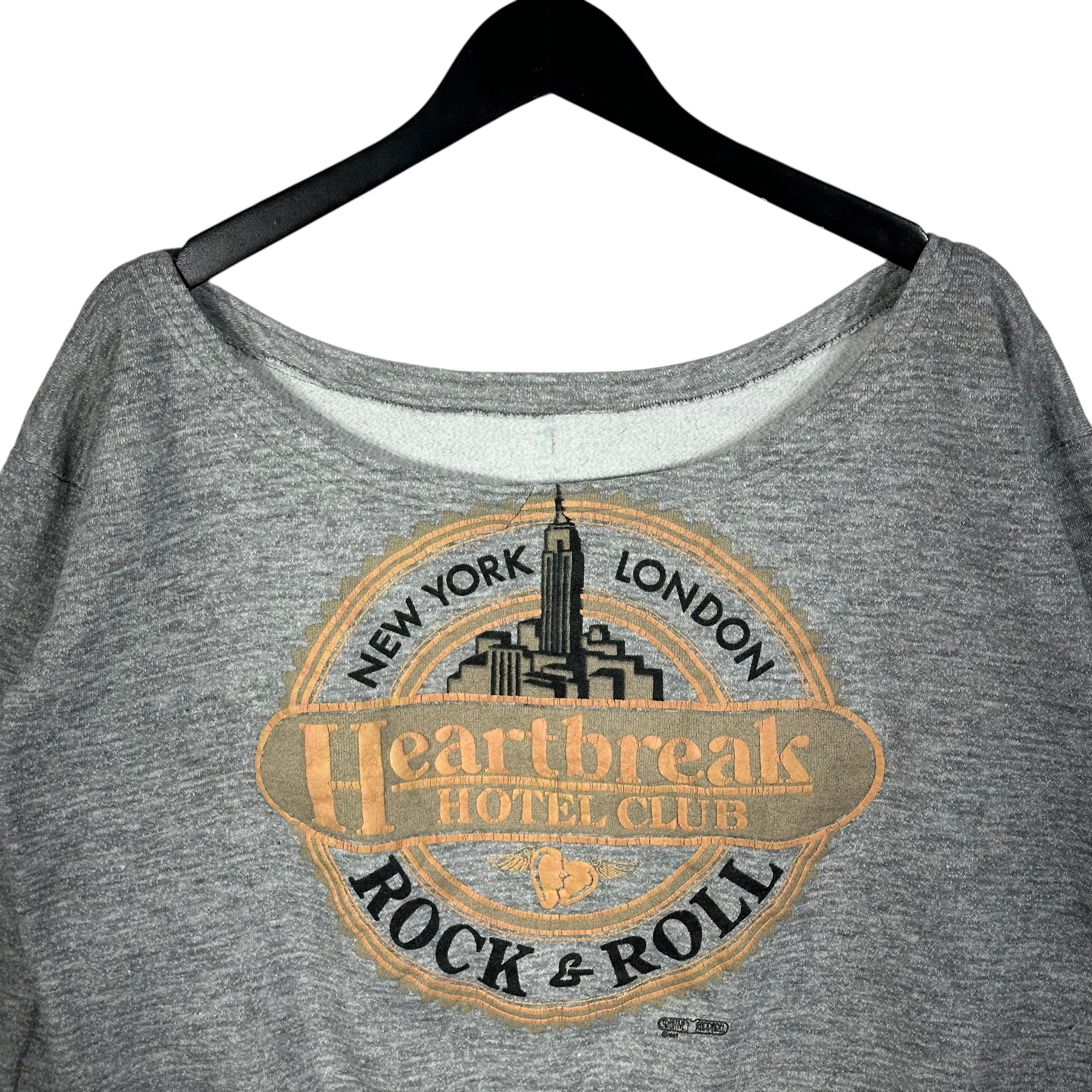 Vintage "New York London Rock & Roll" Cropped Crewneck