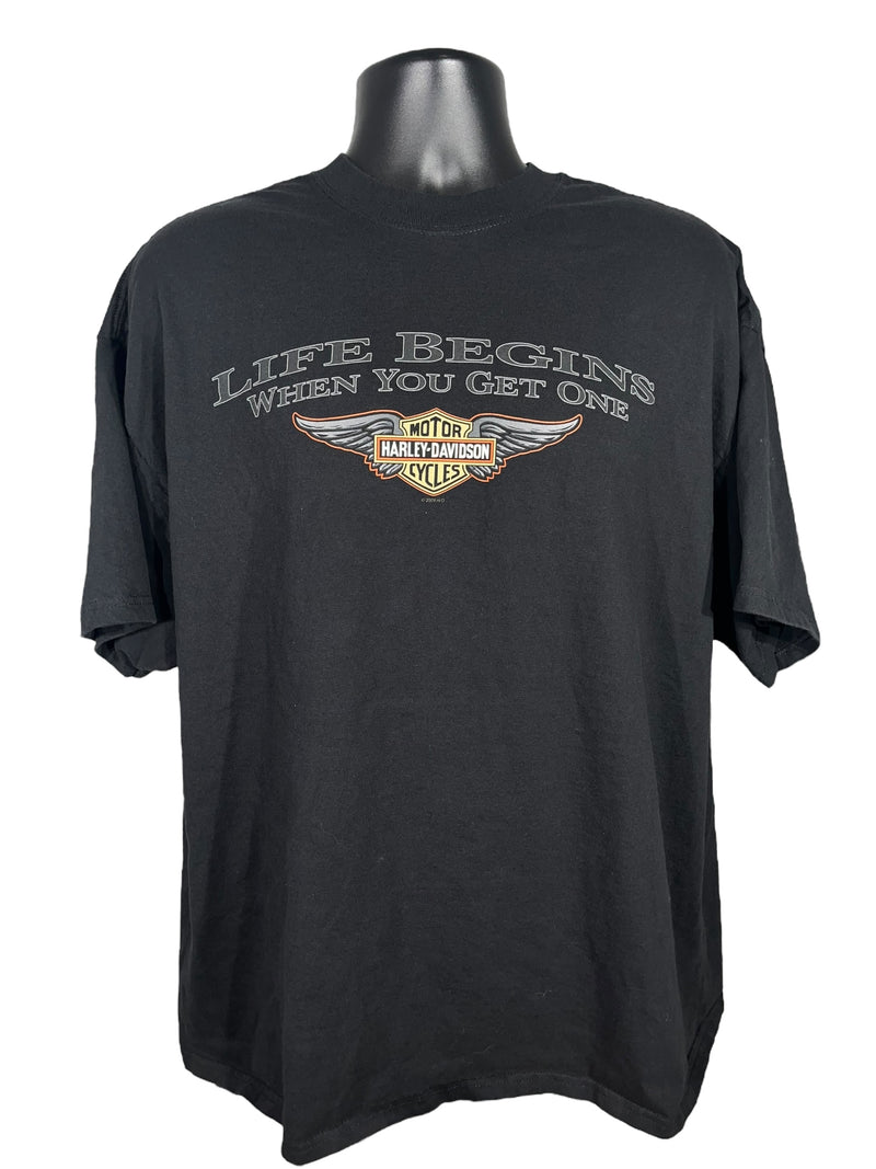 Vintage Harley Davidson Big Emblem Graphic Tee