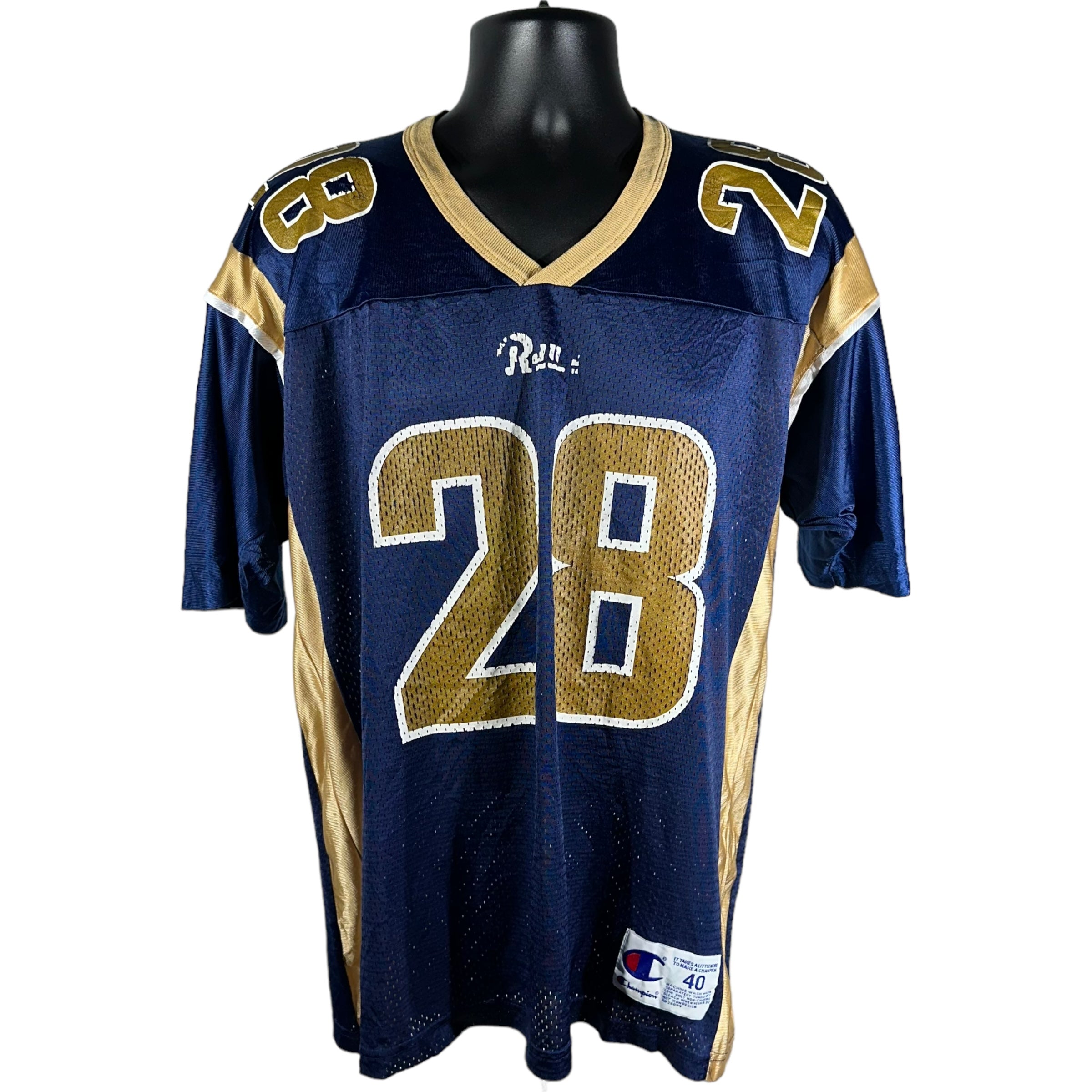 Vintage St. Louis Rams #28 Marshall Faulk Champion Football Jersey