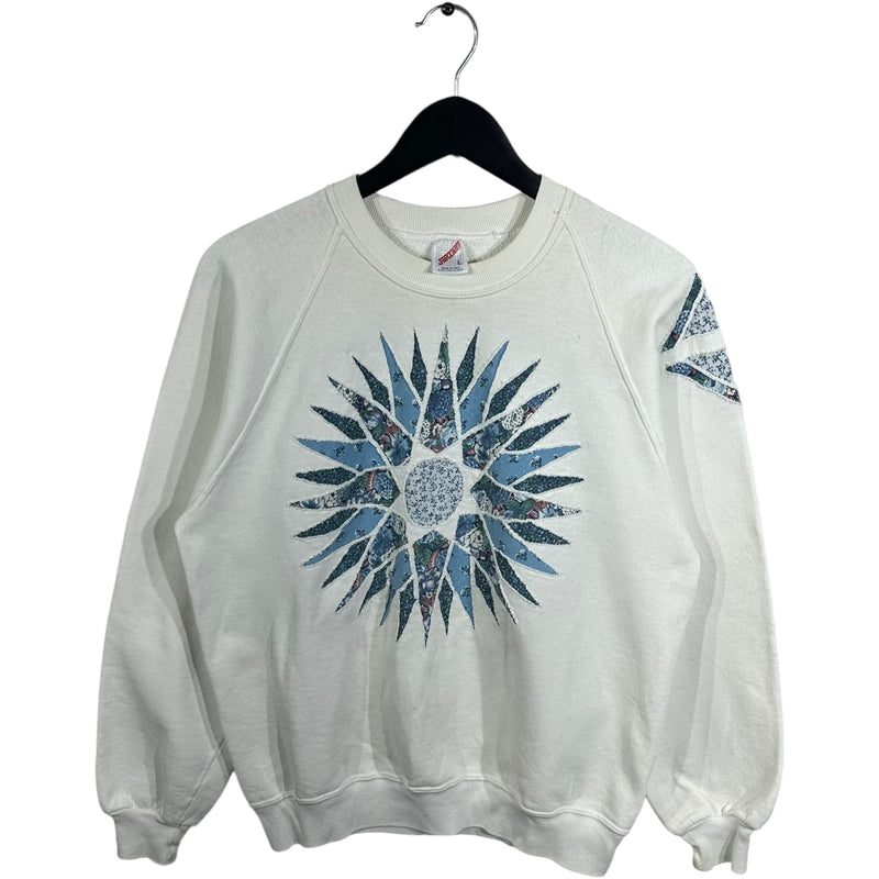 Vintage Jerzees Snowflake Cut & Sew Crewneck